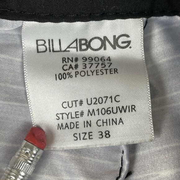 Billabong Swim Trunks Board Shorts Men’s 38 Black White Striped Skater Grunge - Picture 5 of 16